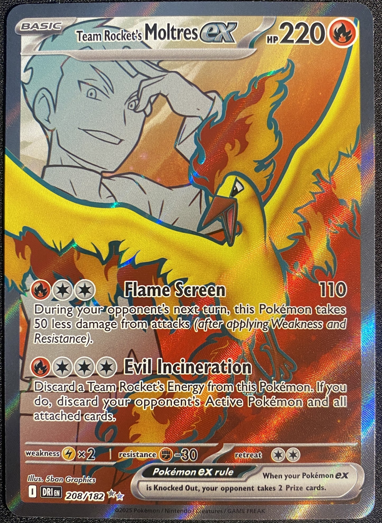 Team Rocket's Moltres ex - 208/182