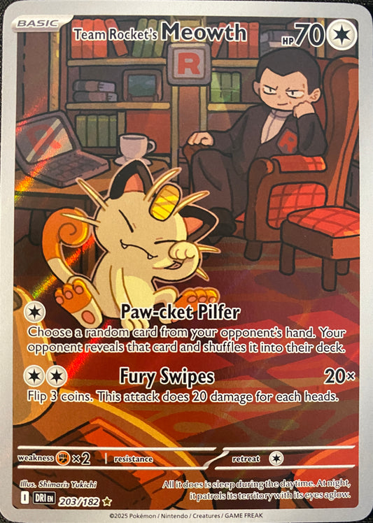 Team Rocket's Meowth - 203/182